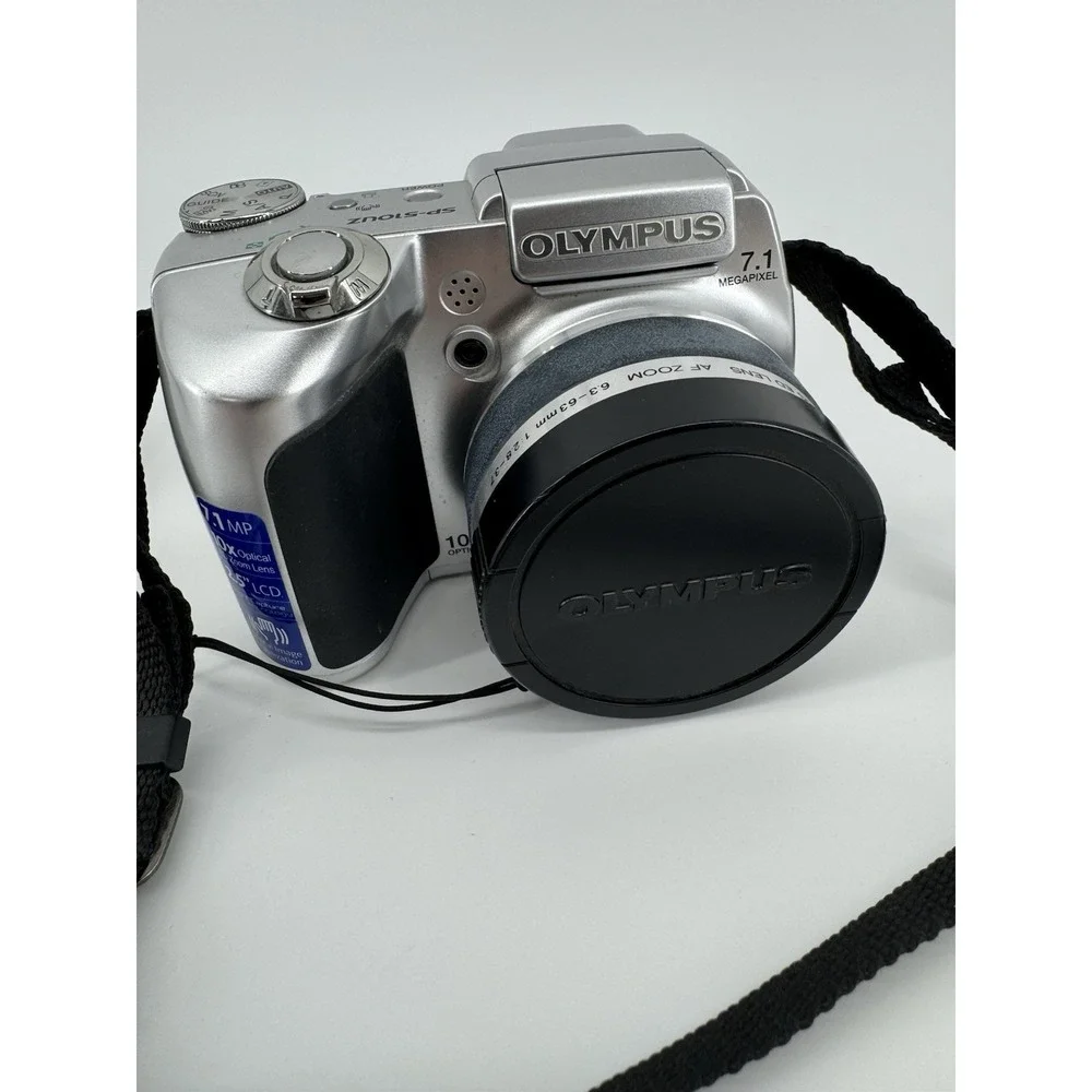 Olympus SP-510 UZ 10X Zoom 7.1MP Digital Camera Silver With Box Tested & Working